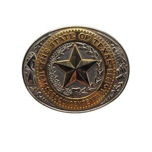 Texas Sesquicentennial 1836-1986 Belt Buckle By RHODES Collectors Society No. 00